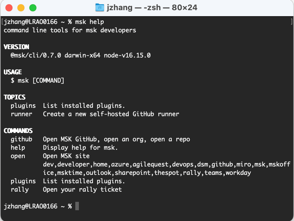 The MSK CLI